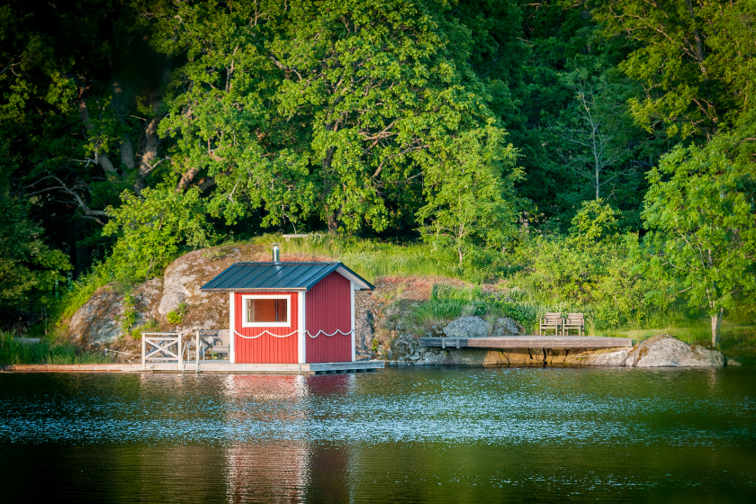 Suede en été sauna