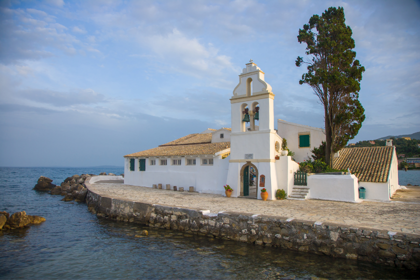 Visiter Corfou Monastère de Vlacherna
