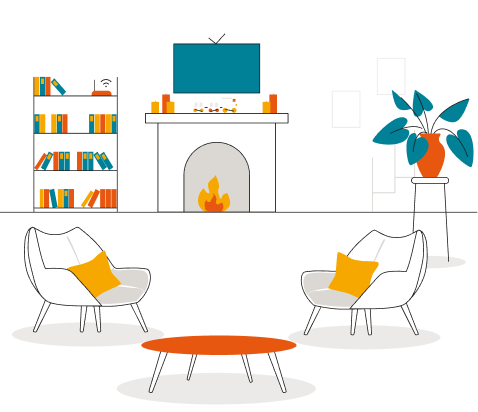 Logo intérieur d'une maison